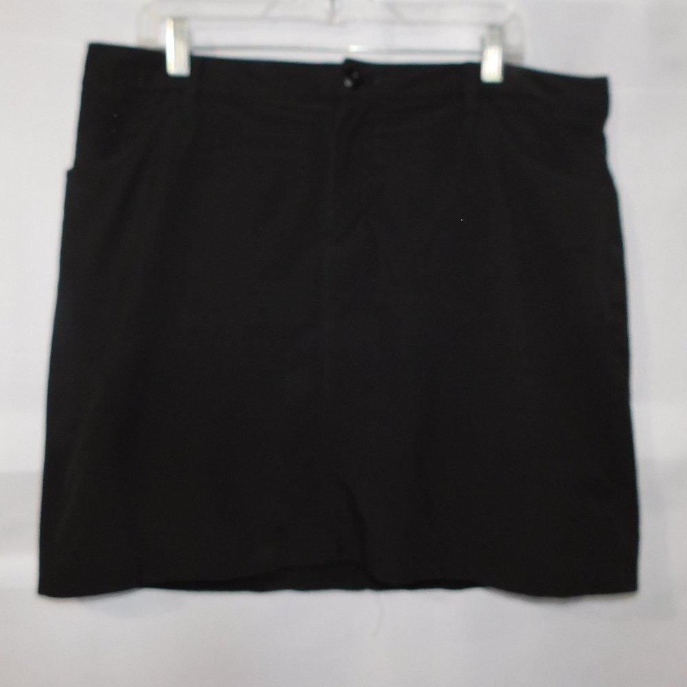 Eddie Bauer Black Hiking outdoors SKORT skirt short Womens 14